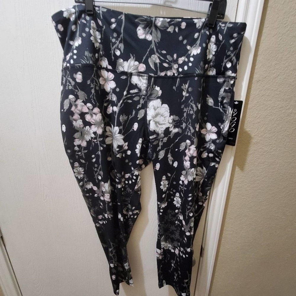 Vogo athletica roses athletic cape leggings plus